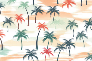 Obraz premium Tropical palm tree pattern
