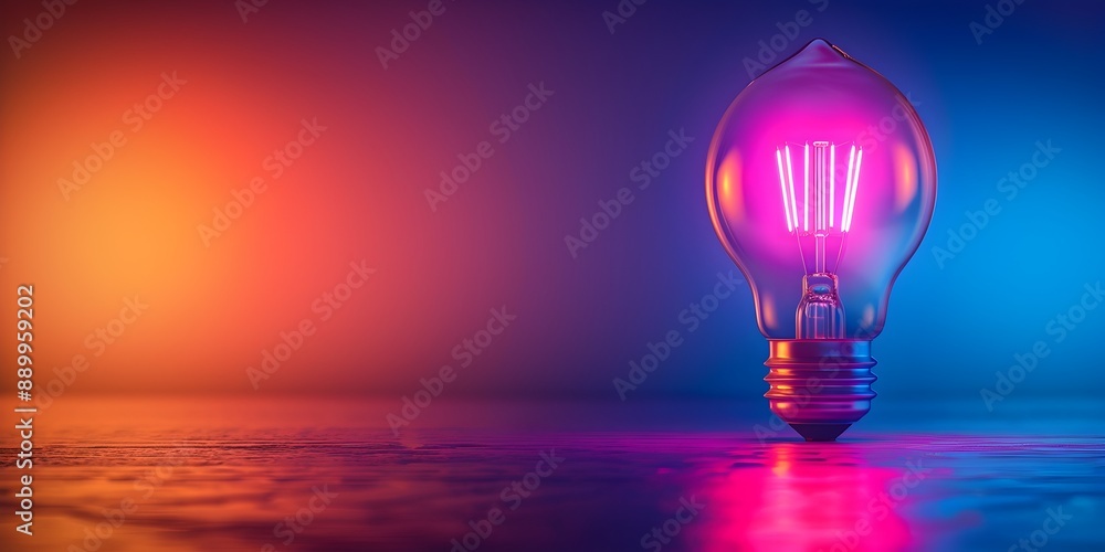 Poster smart light bulb with neon interface for innovative home automation and lighting display