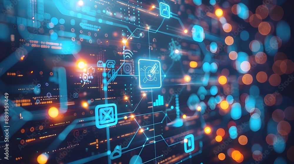 Poster seamless of iot devices in corporate environment enhancing digital communication and efficiency