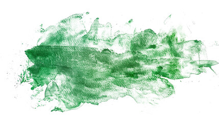 Green Watercolor Paint Brush Strokes on Transparent Background PNG - Banner Line Water Color Smoke Fog Grunge
