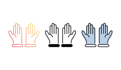 Fototapeta premium Gloves icon design with white background stock illustration