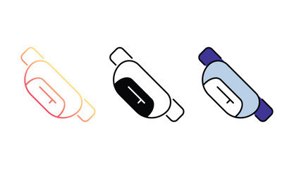 Waist Bag icon design with white background stock illustration