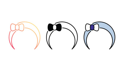 Headband icon design with white background stock illustration