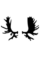 Moose Antler | Hunting Deer | Elk | Wild Life | Eater of Twigs | Forest | Hunter Dad | Peeking Moose | Original Illustration | Vector and Clipart | Cutfile and Stencil