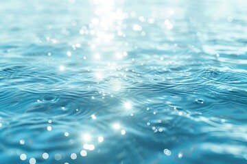 Sparkling Water Surface with Sun Glare