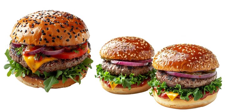 cheese hambuger isolated on white back ground