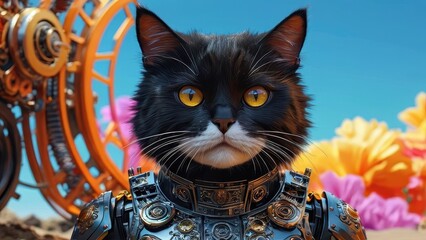 Fototapeta premium Steampunk Cat.
