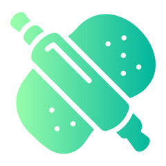 rolling pin Gradient icon