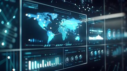 Obraz premium Creative Lighting on a Digital Analytics Dashboard for Promoting Brand Loyalty