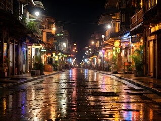 Fototapeta premium Phuket Walking Street Night Market in Phuket Old Town, Thailand