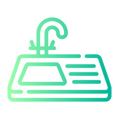 sink Line Gradient Icon