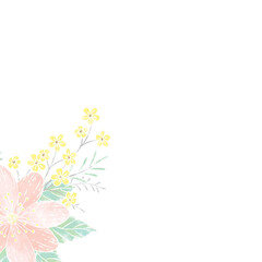 Floral water color series of frames backgrounds for wedding invitation greeting card memo notes paper page message etc