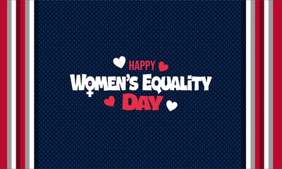  Women's Equality Day in United States. Female holiday, celebrated annually in August 26. Women right history month.  Poster, greeting card, banner and background. Vector illustration