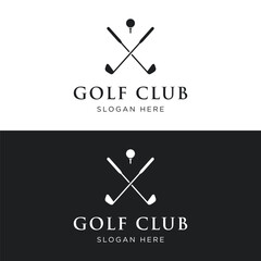 Golf ball and club design and golf course logo design. Logo for professional golf team, golf club, tournament, business, event.