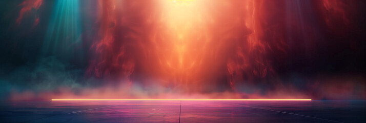 Futuristic Neon Lit Abstract Background 