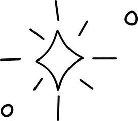 Star doodle for scrapbook