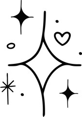 Star doodle for scrapbook