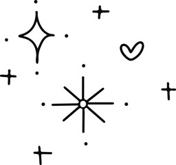 Star doodle for scrapbook