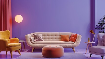 modern living room with sofa