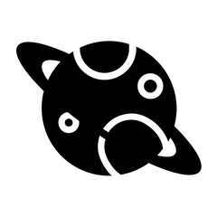 Obraz premium planet icon design glyph