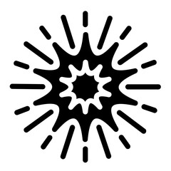 big bang icon design glyph