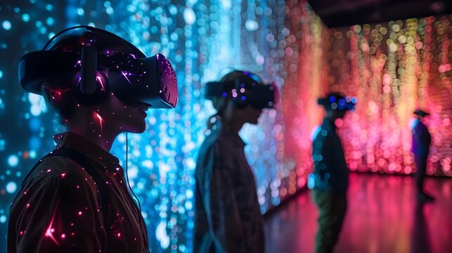 Modern Cultural Festival with Virtual Reality Experiences and Holographic Performances