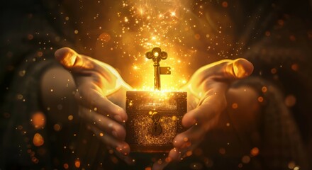 Glowing Key to Unlock the Secret Treasure Chest