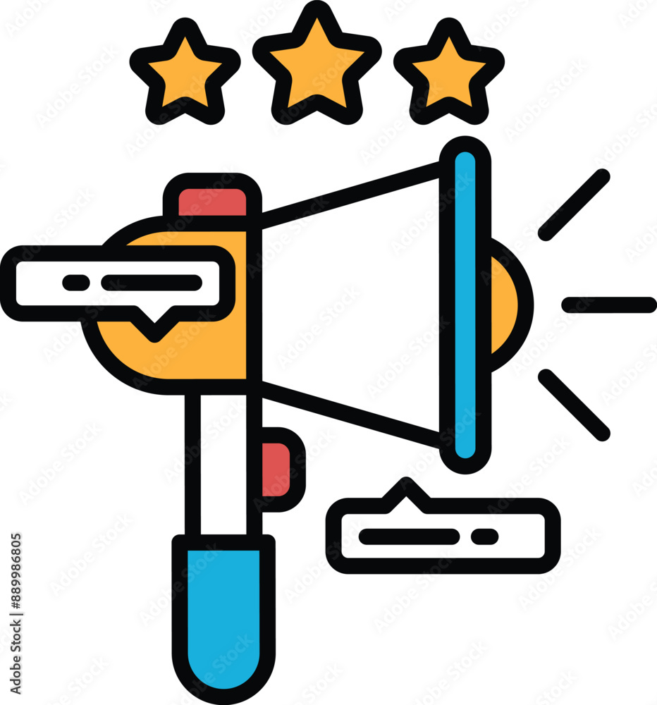 Poster a microphone with three stars surrounding it