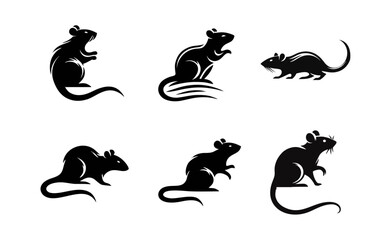 Obraz premium Rat logo icon design illustration