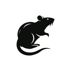 Obraz premium Rat logo icon design illustration