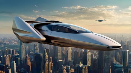 future flying car futuristic advanced transportation