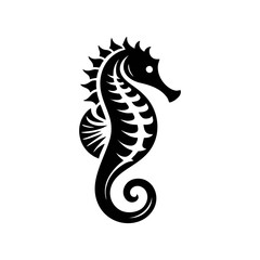Fototapeta premium seahorse logo icon design illustration