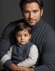 Obraz premium In_perfect_composition__full_framing__image_style_Classic_portrait_Description_FATHER_and_son(1).