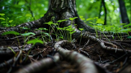 Obraz premium Resilience: The ability of an ecosystem to bounce back and recover from disturbances or changes, maintaining its functionality and structure over time. 