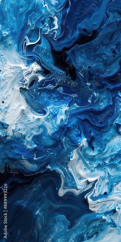 Aufkleber the abstract background features vivid blue and white colors blending with various tints, resulting 