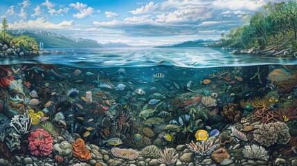 Biogeochemical Cycles: The cycles of essential elements like carbon, nitrogen, and water through both living organisms and the non-living environment in ecosystems.
