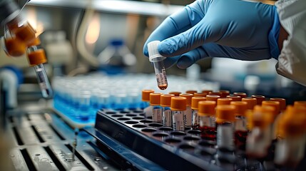 A lab technician preparing samples for analysis, with a focus on the precision and care taken in the process.