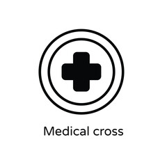 Medical cross vector icon