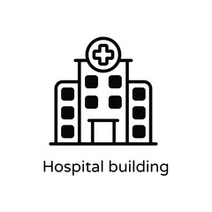 Hospital building vector icon