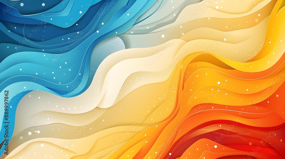 Poster vibrant fluid abstract frame with gradient shapes and colorful background