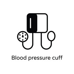 Blood pressure cuff vector icon