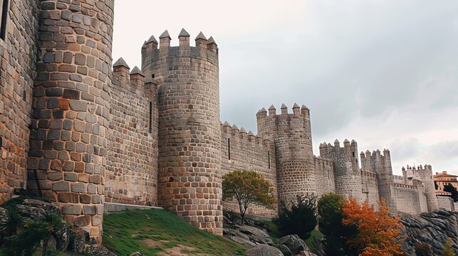 The fortification inside the city walls of &Aacute;vila, one of Spain's most significant monuments.
