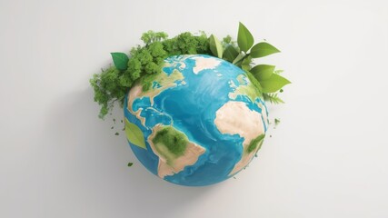 Fototapeta premium Illustration of the concept of environmental protection on earth