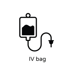 IV bag vector icon