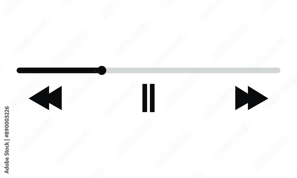 Poster icon media music player in vector. music player in vector. navigation on smartphone device. isolated
