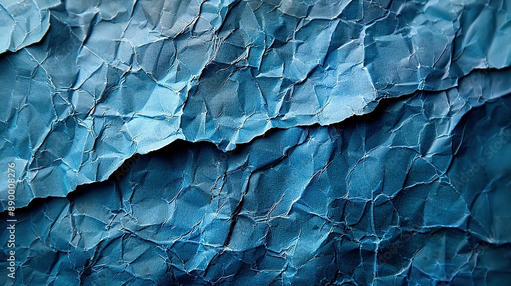 Poster a clearer description could be a close-up image of a sheet of blue paper with a detailed pattern