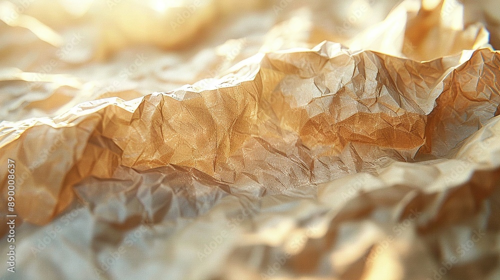 Poster a sharp focus on a sheet of paper containing an unclear depiction of a mountain in its center