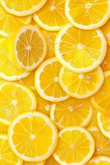 Vibrant Slices of Citrus Fruit Create a Refreshing Pattern