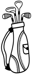 Golf Club Bag Outline