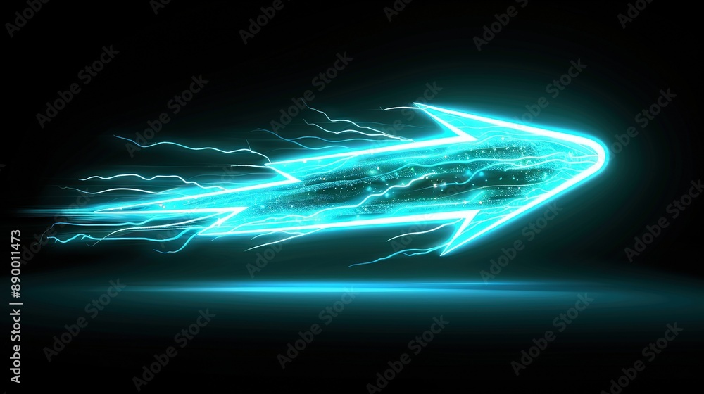 Poster an ai-generated image depicts an aircraft soaring through the sky with a beam of light emanating fro